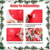 Christmas Balloon Garland Arch Kit,Red Green Pink Balloons with Santa Claus Crutch Lollipop Candy Balloons for Christmas Party Decorations Xmas Eve New Year Holiday Party Supplies