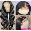 Orijodie 5x5 HD Lace Closure Wigs Human Hair Body Wave Lace Front Human Hair Wigs for Women 10A Unprocessed Brazilian 5x5 Lace Wig Pre Plucked with Baby Hair 180 Density Natural Color 24Inch