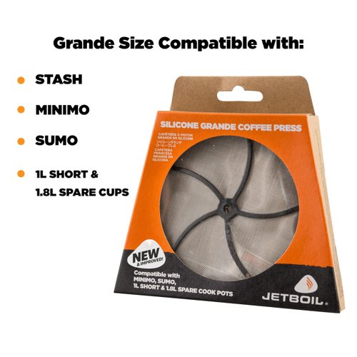 Jetboil Silicone French Press Coffee Maker Camping and Backpacking Stoves,1000 milliliters Grande