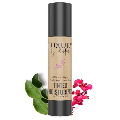 Luxury By Sofia Tinted Moisturizer | Organic & Natural Ingredients | Moisturizes, Brightens, Smooths & Plumps Skin | Deep Skin Hydration With Certified, Skin-Friendly & Safe Properties (Toffee)