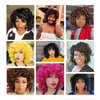 Traqur Short Curly Wigs for Black Women Synthetic Hair Heat Natura Wigs for African American Women (Brown)