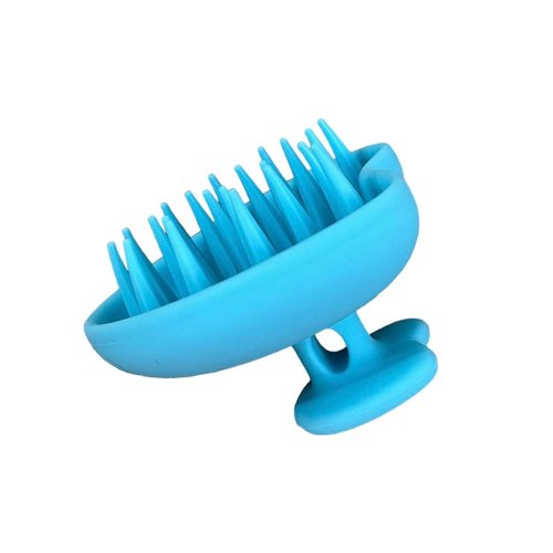 Generic Silicone Scalp Massager Shampoo Brush, Hair Scrubber with Soft Silicone Bristles, Silicone Scalp Brush for Hair Growth & Dandruff Removal, Hair Shampoo Brush for Scalp Exfoliator (Blue)