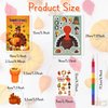 Cinrobiye 72 Pcs Thanksgiving Day Party Favors Fall School Exchange Gifts Thanksgiving Coloring Books Stacking Crayons Turkey DIY Sticker Stampers Class Reward Prizes for Autumn Harvest Party