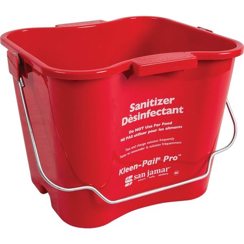 San Jamar Kleen-Pail® Plastic Cleaning Bucket 8 Quarts Red