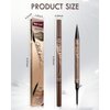 Microblading Eyebrow Pen,Light Brown 2-in-1 Dual-Ended Eyebrow Pencil with 4-Prong Micro-Fork-Tip Applicator & Ultra Fine Retractable Waterproof Brow Pencil,Liquid Long-lasting Eyebrow Filler Makeup-1