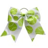 NEW "GLITTERY TENNIS BALL" Cheer Bow Pony Tail 7 Inch Girls Hair Cheerleading Baseball Game Team Sports Tournaments Grosgrain Ribbon