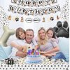 PIXHOTUL 81Pcs Dog Party Supplies - Doggy Themed Tableware Party Pack for Puppy, Including Plates, Napkins, Tablecloth, Forks, Serves 20 Guests