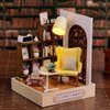 TuKIIE DIY Miniature Dollhouse Kit with Furniture, 1:24 Scale Creative Room Mini Wooden Doll House Plus Dust Proof for Kids Teens Adults(Leisurely Moment)