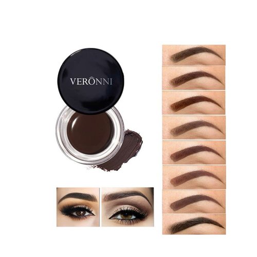 VERONNI Eyebrow Cream,Brow Color Long Lasting Waterproof Eyebrow Pomade Gel,Eyebrows Enhancers Soft and Smooth Brow Makeup 0.75oz (#02 Medium brown)