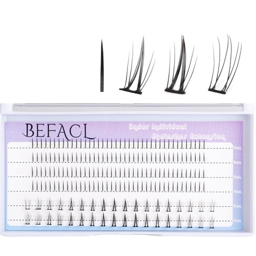Bottom Lash Clusters DIY Lash Extension Lower Individual Lashes 196pcs Wispy Natural Look Lashes Manga Bottom Cluster Lashes 5mm and 6mm
