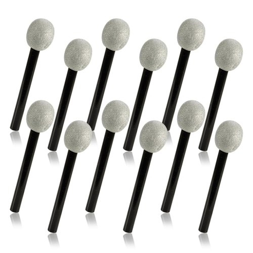 Playbees Wireless Fake Microphone 12 Pieces Plastic Microphone Prop Stage Glittered Microphone Prop for Kids Play Microphone for Fall Halloween Christmas Karaoke Costume Prop Kids Rock Star Toy