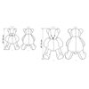 Simplicity Plush Bear Packet, Code 9307 Sewing Pattern, One Size, White