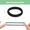 100Pcs Black Hair Ties Ouchless Ponytail Holders, No-metal No Crease Medium Elastic Band for Braids Thick and Curly Hair, Seamless Hair Elastics 1.57”Soft Hair Accessories for Women and Girls