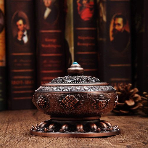 MEDOOSKY Incense Holder Burner Tibet Lotus Copper Alloy(Stick/Cone/Coil Incense)