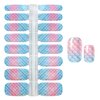 SILPECWEE 5 Sheets Nail Polish Strips Rainbow Glitter Adhesive Nail Stickers Full Nail Wraps Nail Strips for Women Nail Accessories with 1pc Nail File
