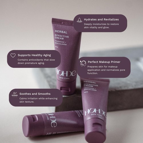 HOHDE Herbal Face Cream – Natural Anti-Aging Moisturizer for Glowing Skin, Pore-Minimizing & Hydrating, Perfect Day/Night Cream for All Skin Types
