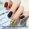 Black Matte Nail Polish, Air Dry Matte Black Nail Polish, Matte Black Nail Polish for Men & Women, Black Nail Polish Matte , Black Nail Polish Quick Dry, Dark Matte Nail Polish, Mens Gel Polish