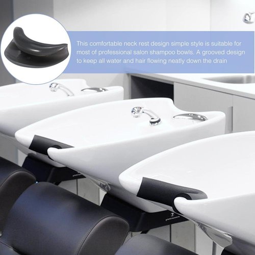 Shampoo Bowl Gel Neck Rest, Durable Comfortable Soft Silicone/PU Gel Neck Cushion Pillow for Spa Hair Salon Sinks Wash Basin, 1.6 x 5.0inch