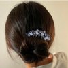 Hair Side Comb Crytal Hair Pins for Bridal, Butterfly Rhinestone Hair Clips Wedding Flower Hair Decorations Hair Tools for Brides Bridesmaids Women Ladies (4 Pack)