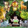 7 Pack Jungle Balloons Safari Animal Balloons Mylar Aluminum Foil Balloons Animal Balloons Jungle Safari Jungle Animal Balloons Jungle Theme Balloons Party Animal Balloons for Birthday Party for Kids