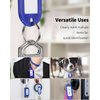Uniclife 40 Pieces Key Tags 2 Inch Soft Plastic Key Chain Tags with Blank Paper Labels Clear Windows Protective Films and Split Rings Flexible Item Identifiers, Blue