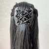 FXQHAN Magic Hair Side Combs for Women Wood Beaded Stretch Double Hair Side Combs Clips Bun Maker Hair Accessories