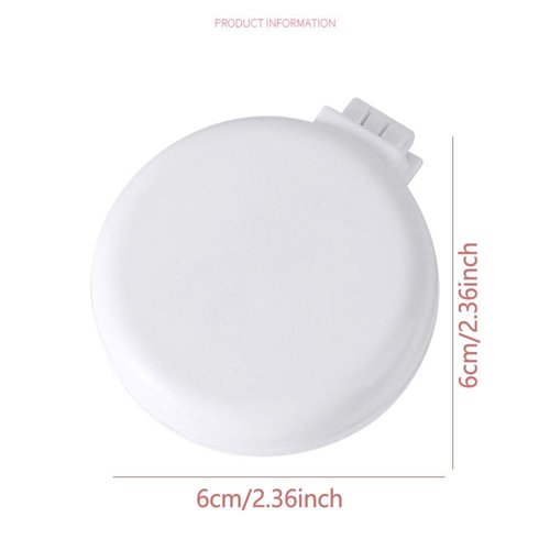 White Folding Hair Brush with Mirror, Round Portable Folding Pocket Hair Brush Mini Hair Massage Comb Travel Size for Men Women and Girls Hair Brushes