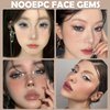 NOOEPC Face Gems Hair Gems, Self Adhesive Face Jewels Festival Accessories Star Moon Drop Rhinestones for Halloween Makeup, Rhinestone Stickers for Face, Eye, Makeup
