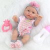 10 Inch Baby Doll with Doll Clothes and Accessories Set, Gift Set with 10" Realistic Baby Doll, 3 Sets of Clothes, Bottle, Pacifier, Rattle & Accessories Ages 3+