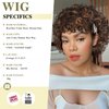 Quantum Love Short Curly Human Hair Wigs for Black Women Mix Brown 6 Inches Afro Kinky Curly Brazilian Virgin Human Hair Short Pixie Cut Wigs