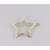 Gold star barrette outline shape metal hair clip barrette gold shiny clip