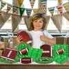 Football Party Decorations,100pcs Football Paper Plates and Napkins Tableware Includes Touchdown Plates and Football Napkins for Gameday Tailgate Party Football Themed Party Decorations,Serve 25