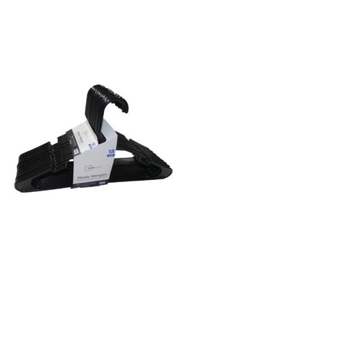 Mainstay 18-Pack Standard Plastic Hangers (Black, 1 Pack)
