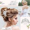 8 Pieces Wedding Hair Accessories for Brides Crystal Faux Pearl Hair Accessories for Women Rhinestone Wedding Hair Pieces Bridal Flower Hair Comb