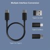 Tek Styz Multi-USB 60W Charging Adapter Cable Kit Compatible with iPhone SE 2 Conversion Plus Stand, 5Gbps Data Transfer USB-C MicroUSB Card Pin Holder Storage
