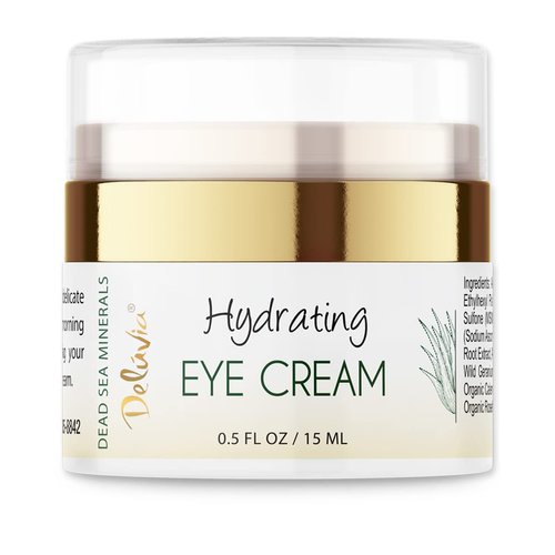 Deluvia Eye Cream Moisturizer, Under Eye and Around Eye Hydrating Eye Cream, Organic Aloe Vera, V...