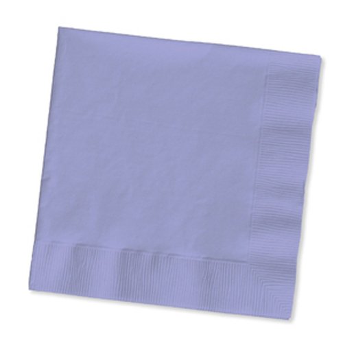 Creative Converting Touch of Color 2-Ply 50 Count Paper Beverage Napkins, Luscious Lavender