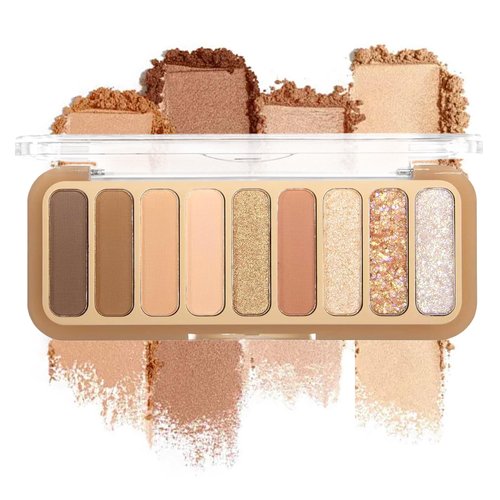 9 Colors Matte Naked Eyeshadow Palette Taupe & Brown Nude Neutral Eye Shadow Makeup Pallet Matte Pigments Naturing-Looking Ultra-Blendable Long Lasting Smooth Cement Color Shades (#1 Peach Style)