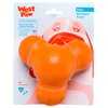 West Paw Zogoflex Tux Treat Dispensing Dog Chew Toy – Interactive Chewing Toy for Dogs – Dog Enrichment Toy – Dog Games for Aggressive Chewers, Fetch, Catch – Holds Kibble, Treats, Small 4", Tangerine
