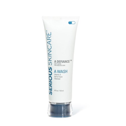 Serious Skincare - A Defiance Retinol Resurfacing Face Wash - Refining Enzyme Gel to Foam Facial Cleanser - Makeup Removal - Anti-Aging AHA - Hydrating - Skin Clarifying Botanicals - 4 Fl. Oz.