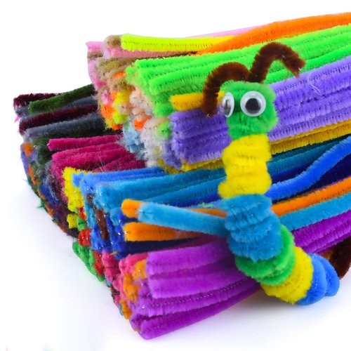 Craft Pipe Cleaners, 300 PCS Assorted Colors Chenille Stem, 6MM x 12 Inch Twistable Stems, Children’s Bendable Sculpting Sticks for Crafts and Arts (300, 30 Colors)