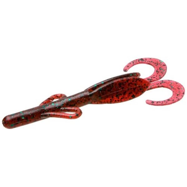 Zoom Bait Baby Brush Hog Bait-Pack of 12 (Red Bug, 5 1/2-Inch)
