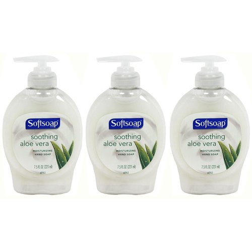 Softsoap Soothing Aloe Vera Moisturizing Hand Soap, 7.5 Ounce (Pack of 3)