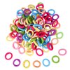 Mini Hair Bands for Girls, Zingso Colored Soft Small Tiny Elastic Hair Ties Rubber Bands Hair Bands Ponytail Holders for Baby Kids Girls (Colourful (100PCS))