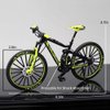 YEIBOBO ! Alloy Mini Downhill Mountain Bike Toy, Die-cast BMX Finger Bike Model for Collections (Black/Green)