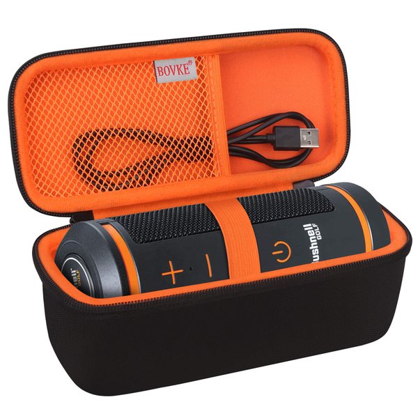 BOVKE Carrying Case for Bushnell Wingman 2 /Bushnell Wingman Golf GPS Bluetooth Speaker, Extra Mesh Pocket for Charging Cords and Accessories, Black