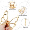 TEBIEKOY Butterfly Hair Claw Clips for Women, 2 Pcs Metal Tassel Bow Hair Claws for Thick Thin Curly Fine Hair, Cute Metal Hair Claw Clips Accessories