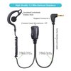 COMMIXC 2-Pack Walkie Talkie Earpiece with Mic, 2.5mm 1-Pin G-Shape Walkie Talkie Headset with PTT, ONLY Compatible with Motorola Talkabout Two-Way Radios