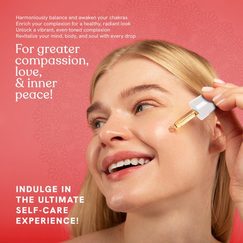 Root Chakra Facial Serum Essential Oil Blend, Natural & Organic Moisturizing Serum for Face with Sunflower, Argan, Apricot, Rosemary, Lavender Oils for Spiritual Journey, Peace, Deeper Connection