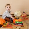 4 Pieces Thanksgiving Party Decorations Wooden Happy Fall Y'all Party Supplies Thanksgiving Centerpieces Autumn Table Decorations for Home Party Holiday